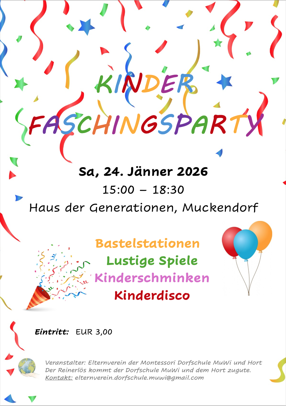 Kinder Faschingsfest 2026