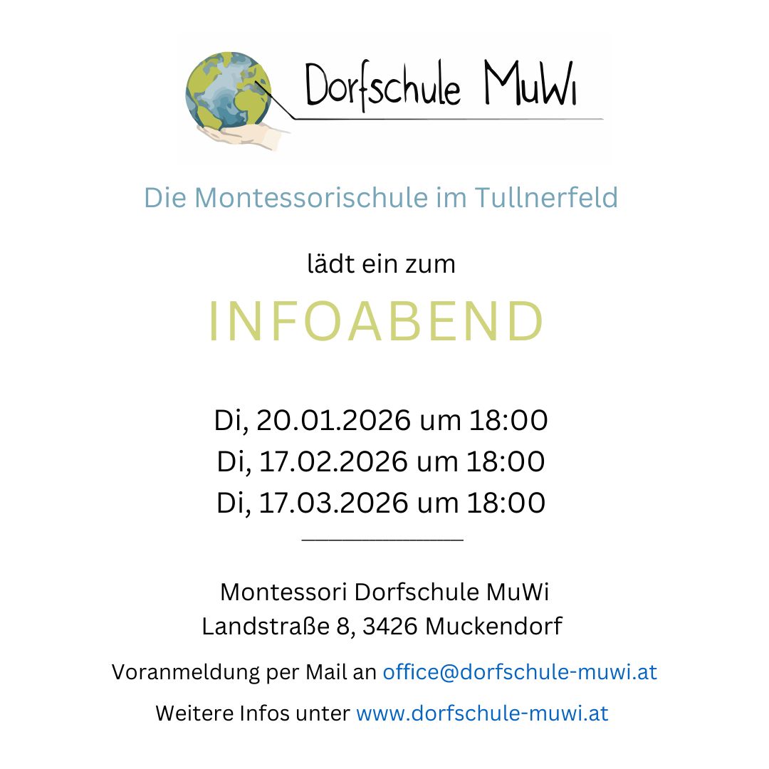 Ein Einladungstext mit den Daten für die Infoabende